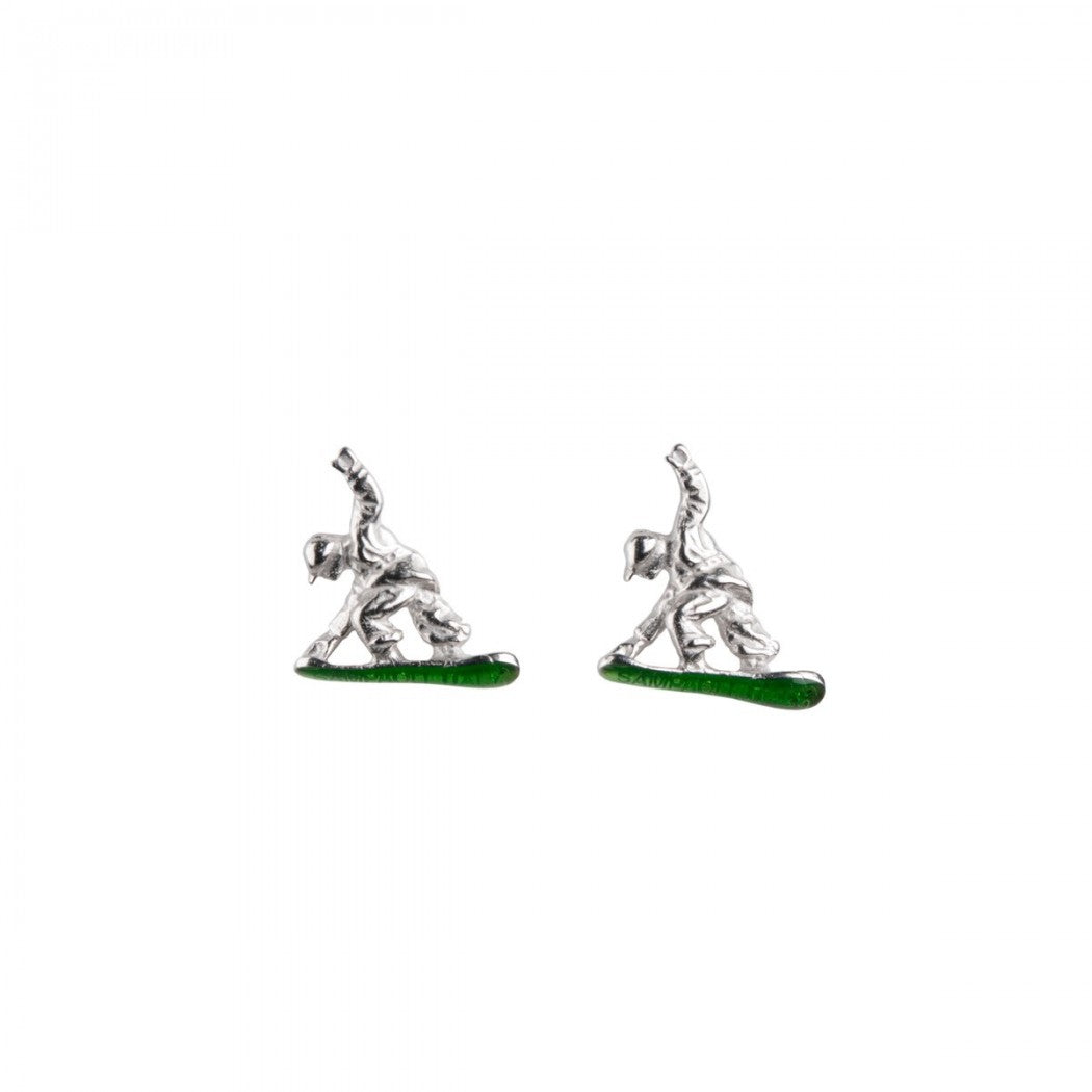 Snowboarder earrings